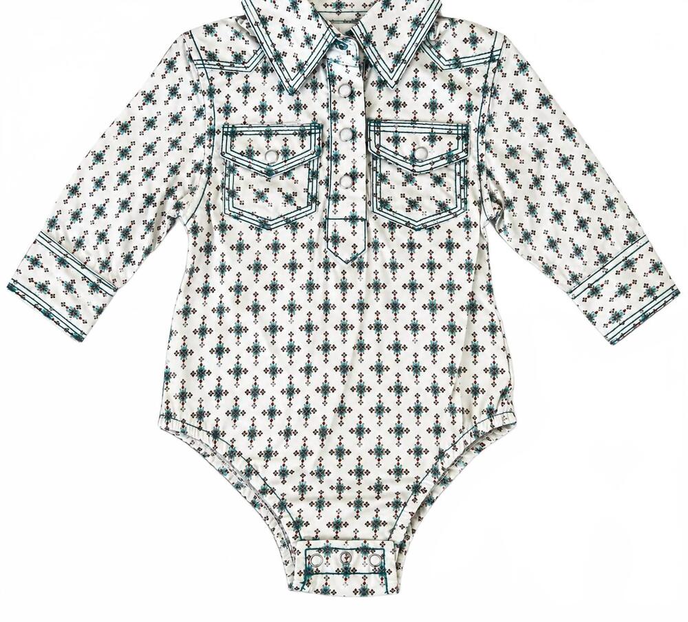 NEW MONTANACO kid's western bodysuit in white
